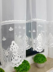 Set zavjesa, zavjese za balkonski prozor s bijelim vezom