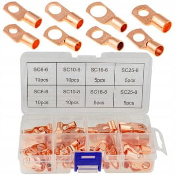 2F Set neizoliranih bakrenih konektora s ušicama, konektori M6 M8 60EL
