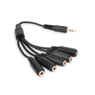 RAZDJELJNIK 3,5 mm STEREO UTIKAČ - 5x 3,5 mm STEREO UTIČNICA (A4)