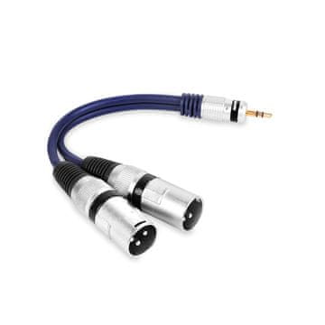 ADAPTER 3,5 mm STEREO UTIKAČ - 2x XLR UTIKAČ (A2)