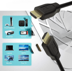 HDMI 1.4 High Speed 4K/30Hz kabel 7,5 m LogiLink 8,16 Gb/s crni 3840×2160