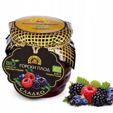 Organski džem za kolače, peciva, čajeve, borovnice, maline, kupine 240 g