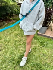 Povodac za pse s amortizerom 380 cm TIRKIZNA Podesiva handsfree, proizvedeno u Poljskoj