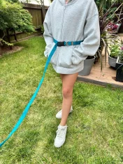 Povodac za pse s amortizerom 380 cm TIRKIZNA Podesiva handsfree, proizvedeno u Poljskoj