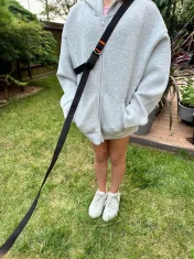 Povodac za pse s amortizerom 480 cm CRNA Podesivi HandsFree Proizvedeno u Poljskoj