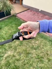 Povodac za pse s amortizerom 480 cm CRNA Podesivi HandsFree Proizvedeno u Poljskoj