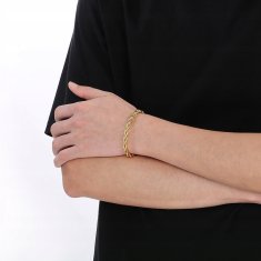 Muška srebrna narukvica 18 cm pletena tanka 3 mm titan čelik