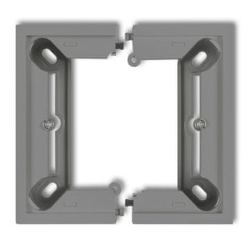 Karlik DECO / MINI mat siva Jednostruka nadžbukna kutija, sklopiva DECO, MINI 27DPU-1