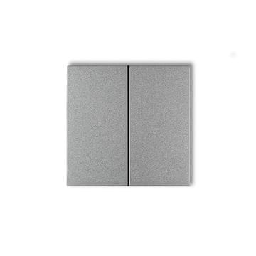 Karlik komplementarni proizvodi srebrni metalik Dvostruki ključevi za DECO, ICON, FLEXI, MINI prekidače (set od dva) 7DKL-2
