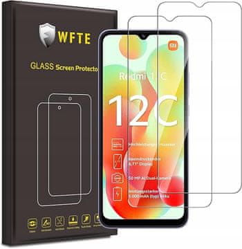 Kaljeno staklo za Xiaomi Redmi 12C, tvrdoća 9H, zaobljeni kutovi, 2 kom.