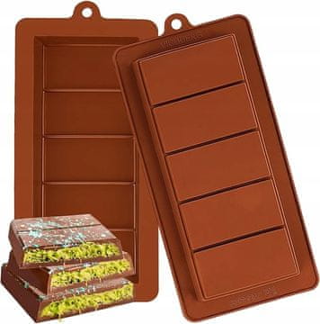 Silikonski kalup za čokoladu, 2 kom. praline pločice, bez BPA