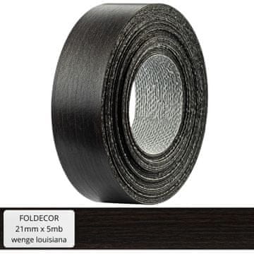 Rubni trak za namještaj od melamina boje wenge Louisiane s vrućim ljepilom 21 mm (5 m)