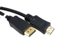 DISPLAYPORT UTIKAČ - HDMI UTIKAČ KABEL 4K DISPLAY PORT HD VITALCO 1,5 m