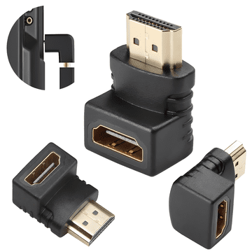 Adapter HDMI ženski - HDMI muški pod kutom od 90°