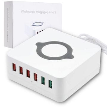6x USB punjač s induktivnim punjenjem od 10 W