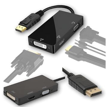 DP DisplayPort na DVI HDMI VGA pretvarač