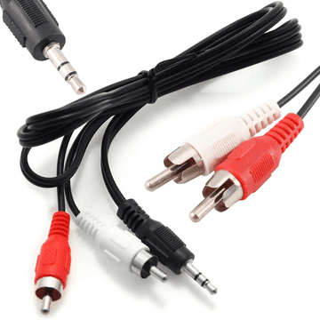 Adapter JACK 3,5 mm muški na 2 x CHINCH RCA muški 1 m