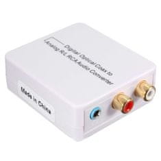 Koaksijalni / TOSLINK optički audio pretvarač - 2 x RCA činč / 3,5 mm priključak