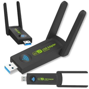 Dvopojasni mrežni adapter WiFi za USB 3.0 AC 1300 Mbps internet