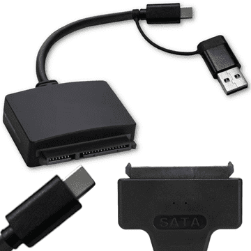 USB ili USB-C 3.0 na SATA pretvarač - adapter za 2,5" HDD vanjski disk