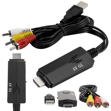 HDMI na AV cinch pretvarač, USB muški na muški video i audio adapter