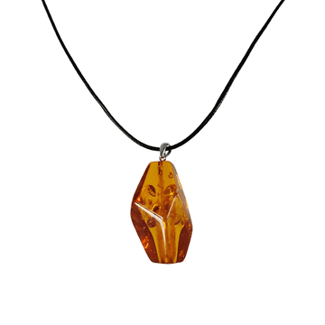 Ogrlica na nizu s jantarom boje konjaka - Baltic Amber Collier