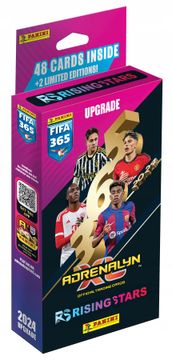 PANINI FIFA 365 ADRENALYN 2024 UPGRADE BOX RISING STAR 48 KARTICA + 2 LIMITED
