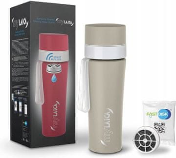 Laica My 550ml čelična filter boca s brzim disk filterom