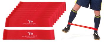 Fitness traka - set od 20 CRVENIH traka, srednji otpor