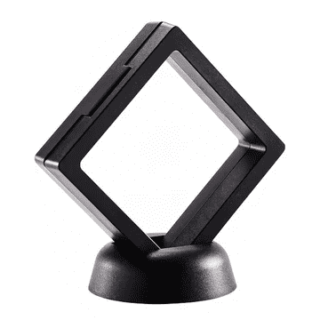 Poklon kutija za kovanice ili nakit 3D prikaz crna 7 cm sa stalkom