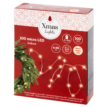 Božićna svjetla 100 LED toplo bijela za unutarnju upotrebu