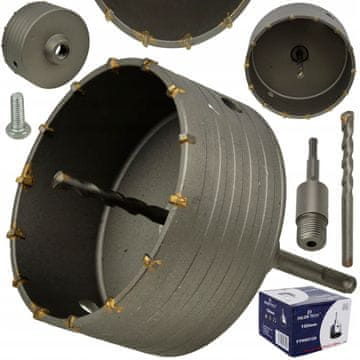 Pila za rupe za beton, zid od opeke, kruna za rezanje 125 mm SDS Plus adapter