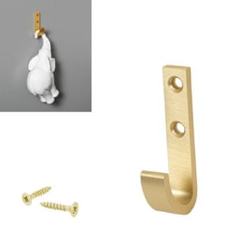 VJEŠALICA ZA ODJEĆU, NAMJEŠTAJ, JEDNA KUKA, ZLATNA, STRONG, LOFT GLAMOUR
