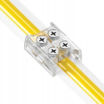 Vijčana spojnica za LED trake 8 mm, traka-traka s vijcima, dvostrana AKS