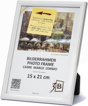 Okvir za fotografije 15x21 cm Bijeli drveni A5 akrilni stakleni set za dom