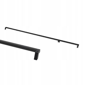 Držač za namještaj crni za ormare i ormariće DRUM 1188/1200 mm 1,2 m lijevi 120 cm AKS