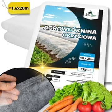 EE BIJELA NETKANA TKANINA 1,6x20m 17g VRTNA NAVLAKA ZA OLJETNE NETKANE TKANINE