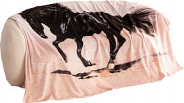 MEKANA DEKA 160x200 REALISTIČNI 3D PRINTANI KONJI, galop