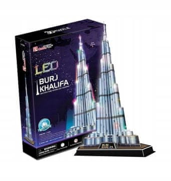 Bic KUBIČNA ZABAVNA SLAGALICA 3D LED BURJ KHALIFA 136 DIJELOVA - L133H
