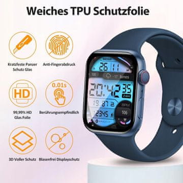 Kaljeno staklo za Apple Watch 4 5 6 SE 40 mm 2 kom. 9H folija za starenje