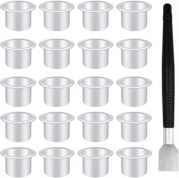 Mini aluminijski svijećnjaci, 60 komada, s postoljima i strugalicom