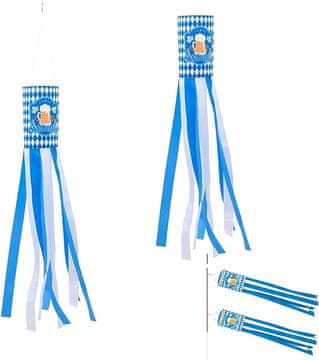 Oktoberfest baneri 127 cm Bavarske zastave Dekoracija 2 kom za zabavu