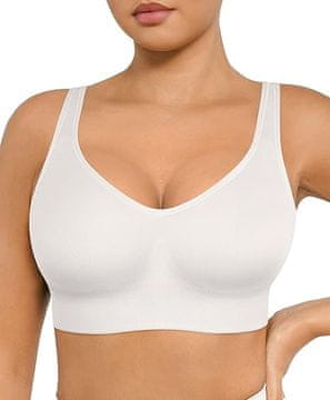FeelinGirl Bralette S Bijeli set bez žice za velike grudi, potpuno prekrivanje