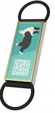 Pseća identifikacijska pločica s QR kodom i identifikacijska pločica za border collie