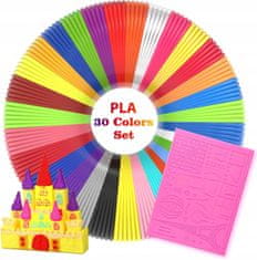 PLA filament za 3D olovku 1,75 mm 30 boja x 3 m