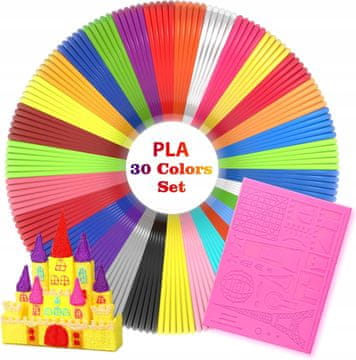 PLA filament za 3D olovku 1,75 mm 30 boja x 3 m