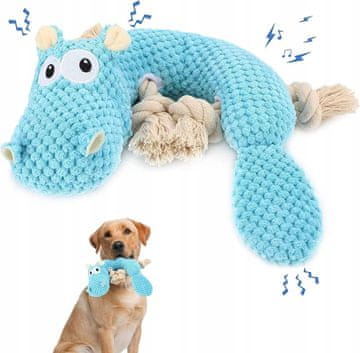 Plišana igračka za psa Squeaky Hyppopotamus 24,5 cm