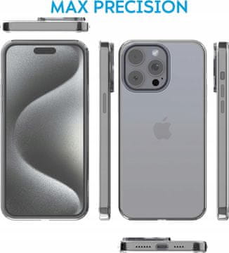 Prozirna TPU maskica za iPhone 15 Pro Max, otporna na udarce, 9H zaštitna