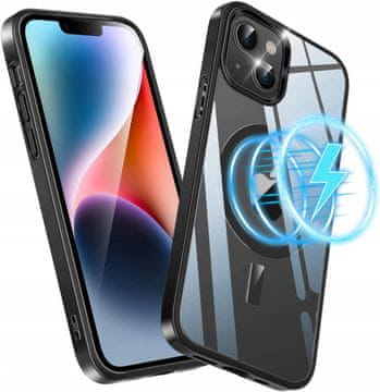 Futrola za iPhone 13 14 6.1" Crna prozirna oklopna zaštitna futrola
