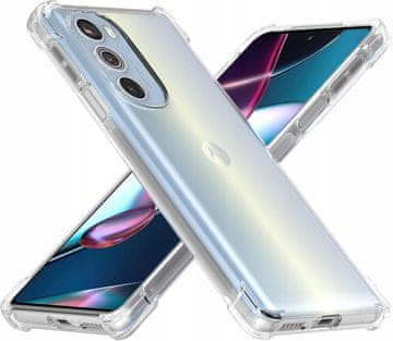 Motorola Edge 30 Pro maska, prozirna ojačana silikonska zaštitna maska